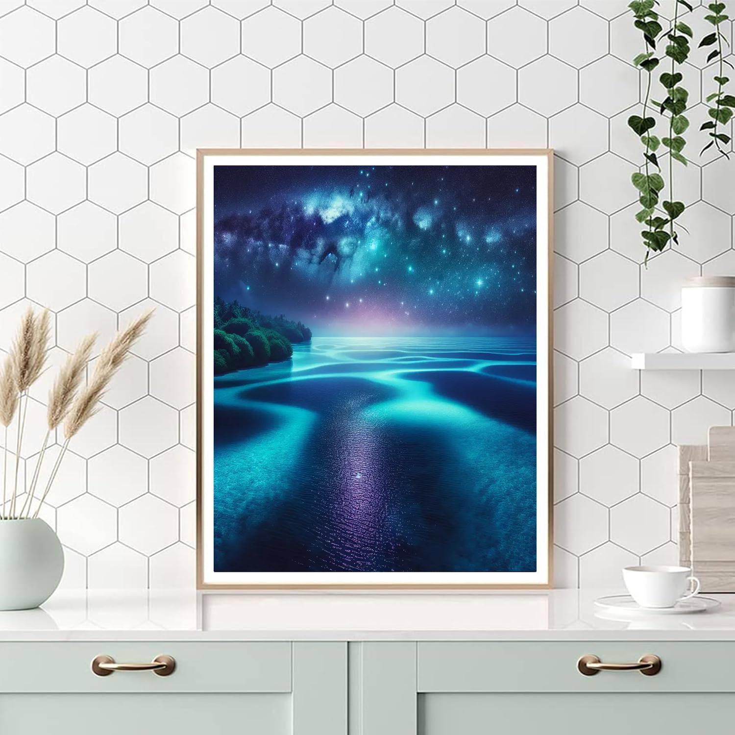 Cosmic Lagoon Dreamscape Paint By Numbers Art