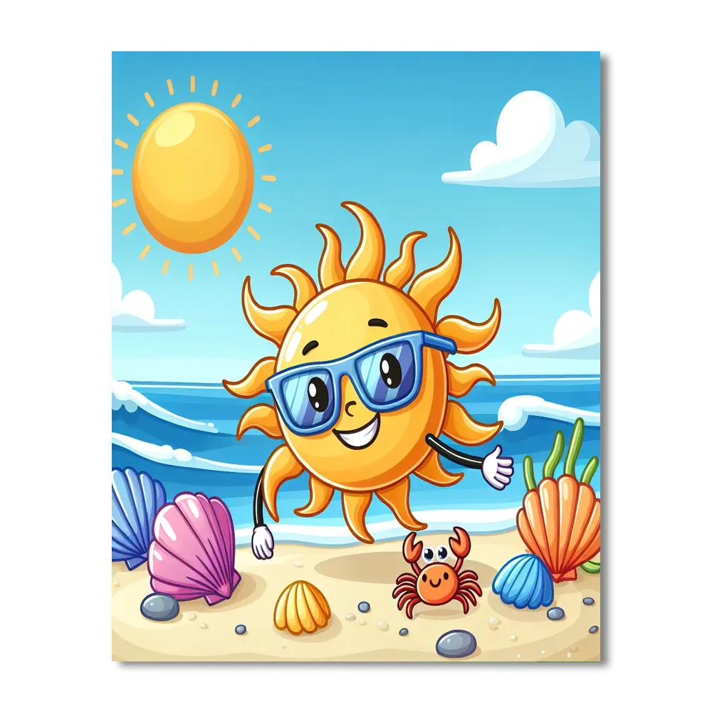 Bubbly Beach Paint By Numbers Art