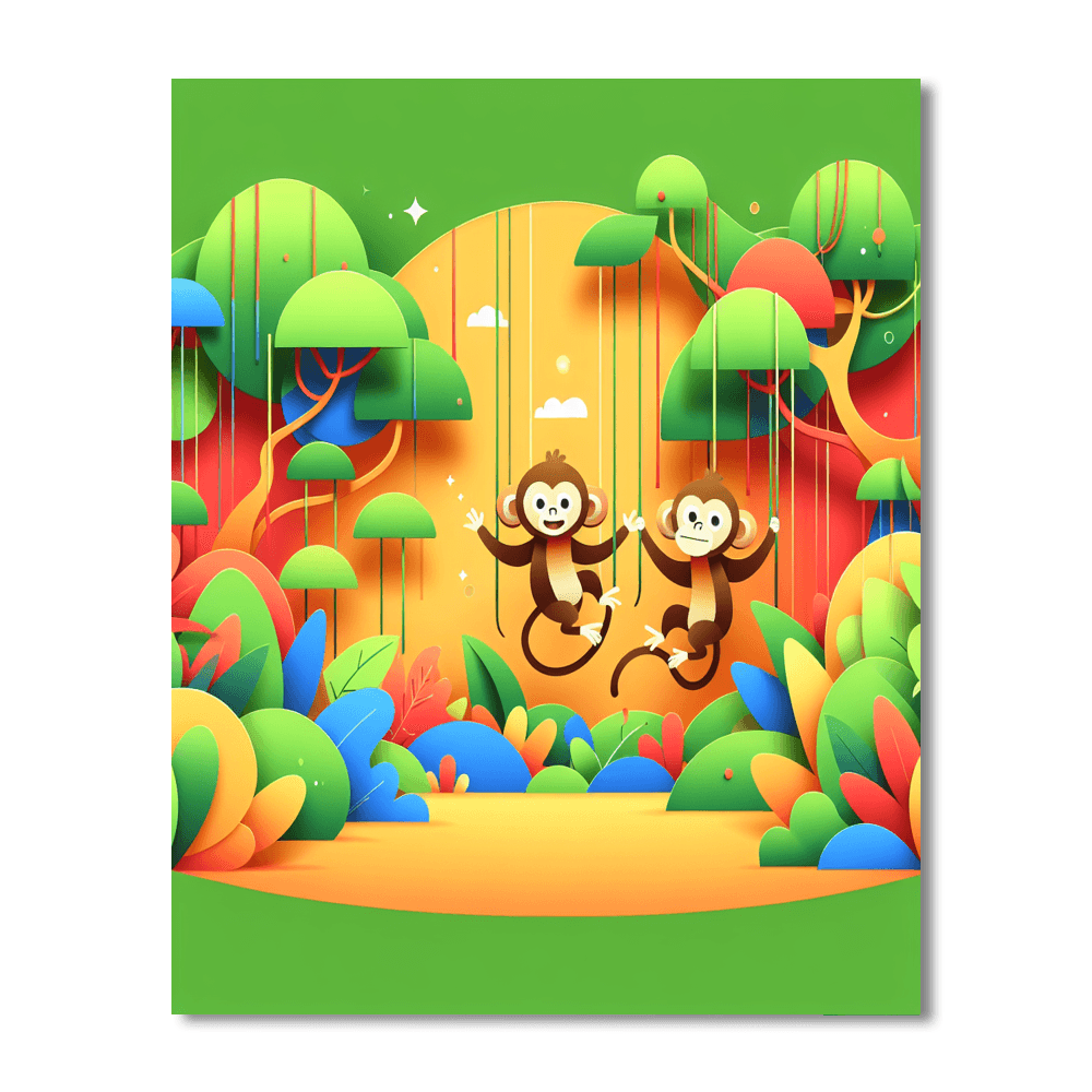 Mischievous Monkey Mischief Paint By Numbers Kits