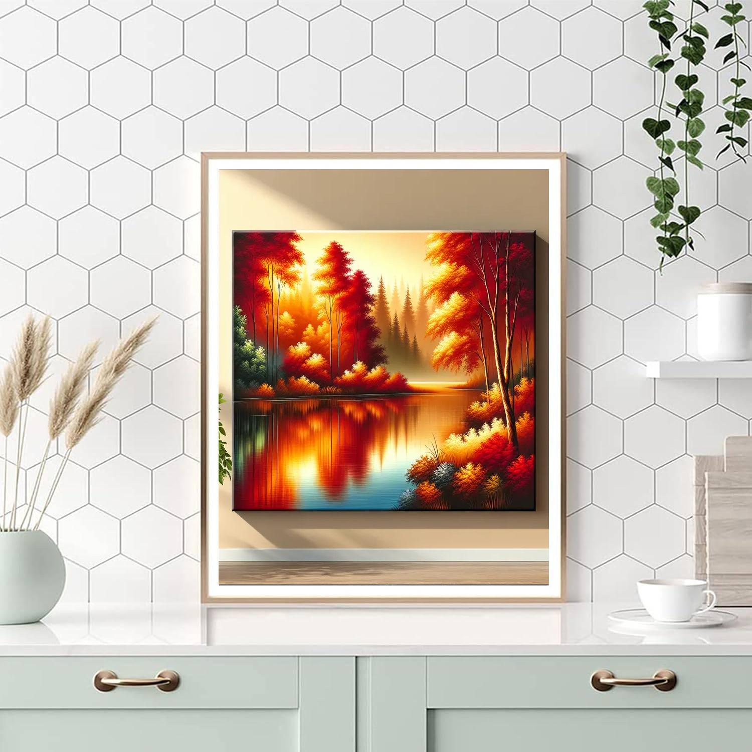 Charming Autumn Reflections Paint By Color