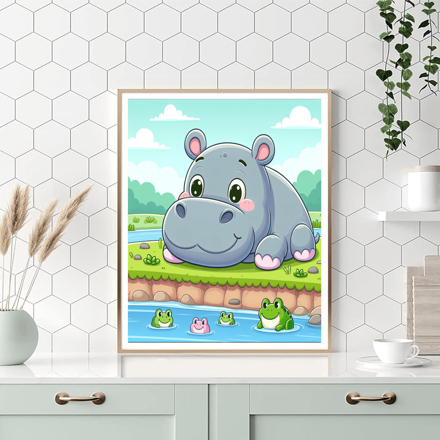 Gentle Giant Hippopotamus Paint By Numbers Kits