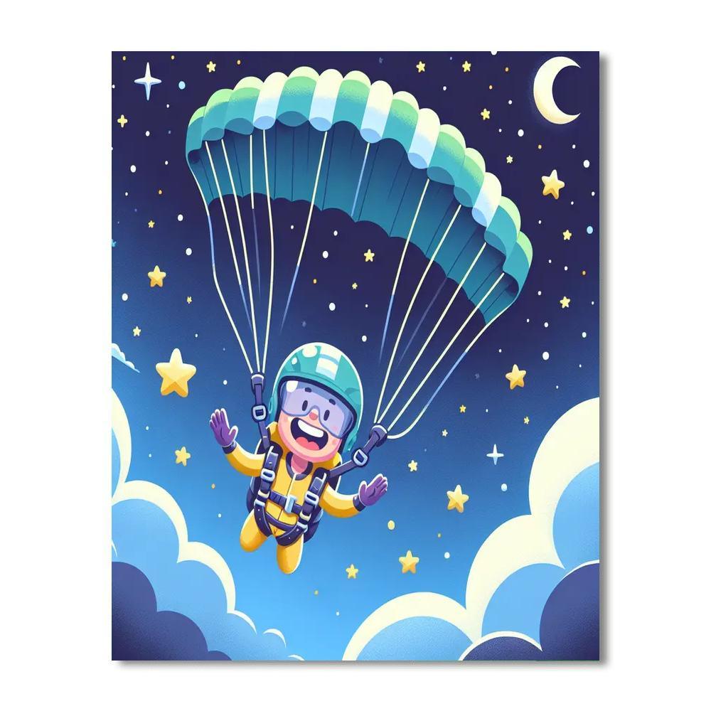 Starry Night Skydive Painting Number Kit