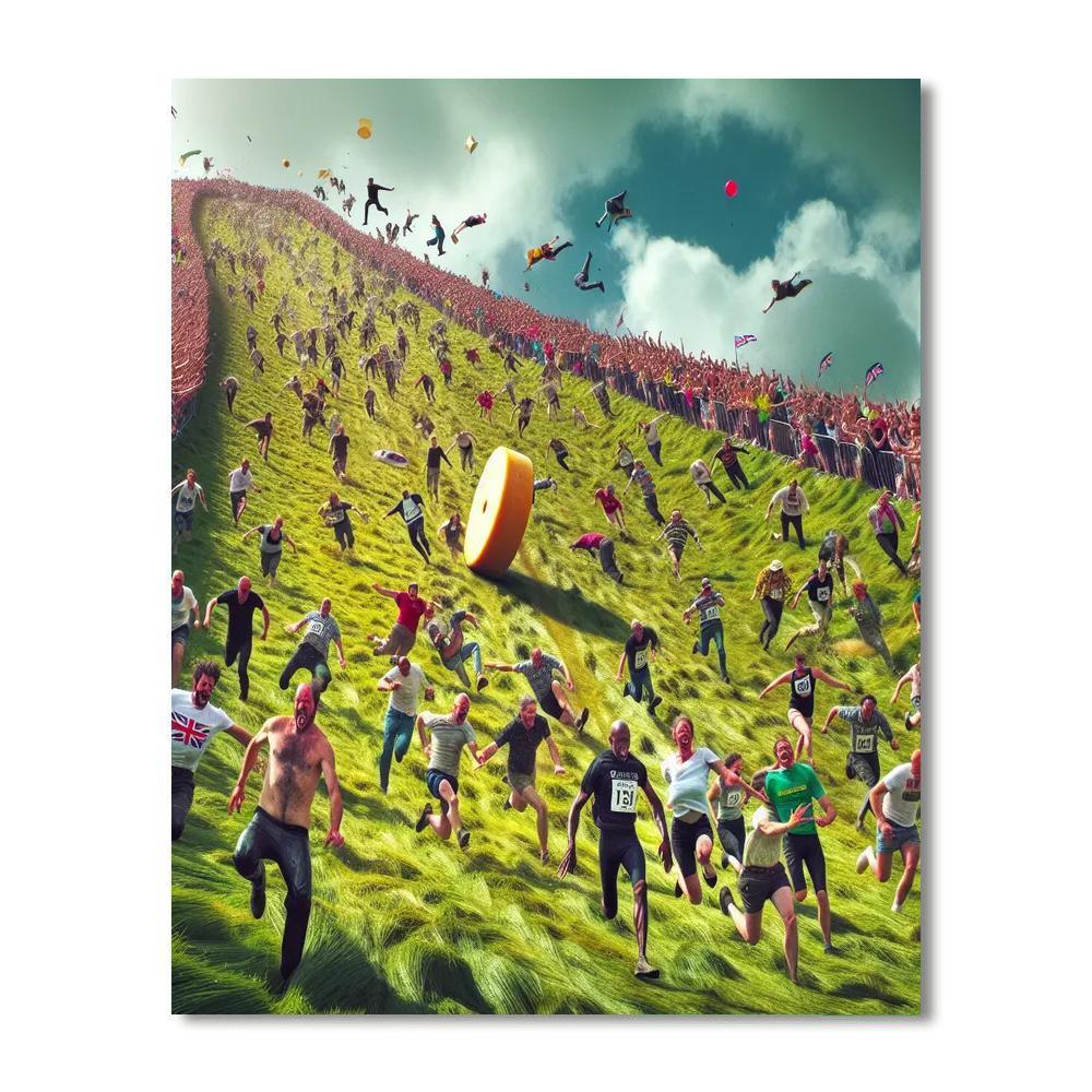 Gloucester Cheese Rolling - United Kingdom Painting Number Kit