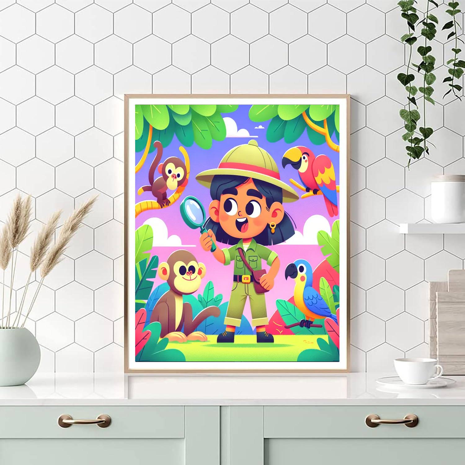 Explorer's Jungle Adventure Number Painting
