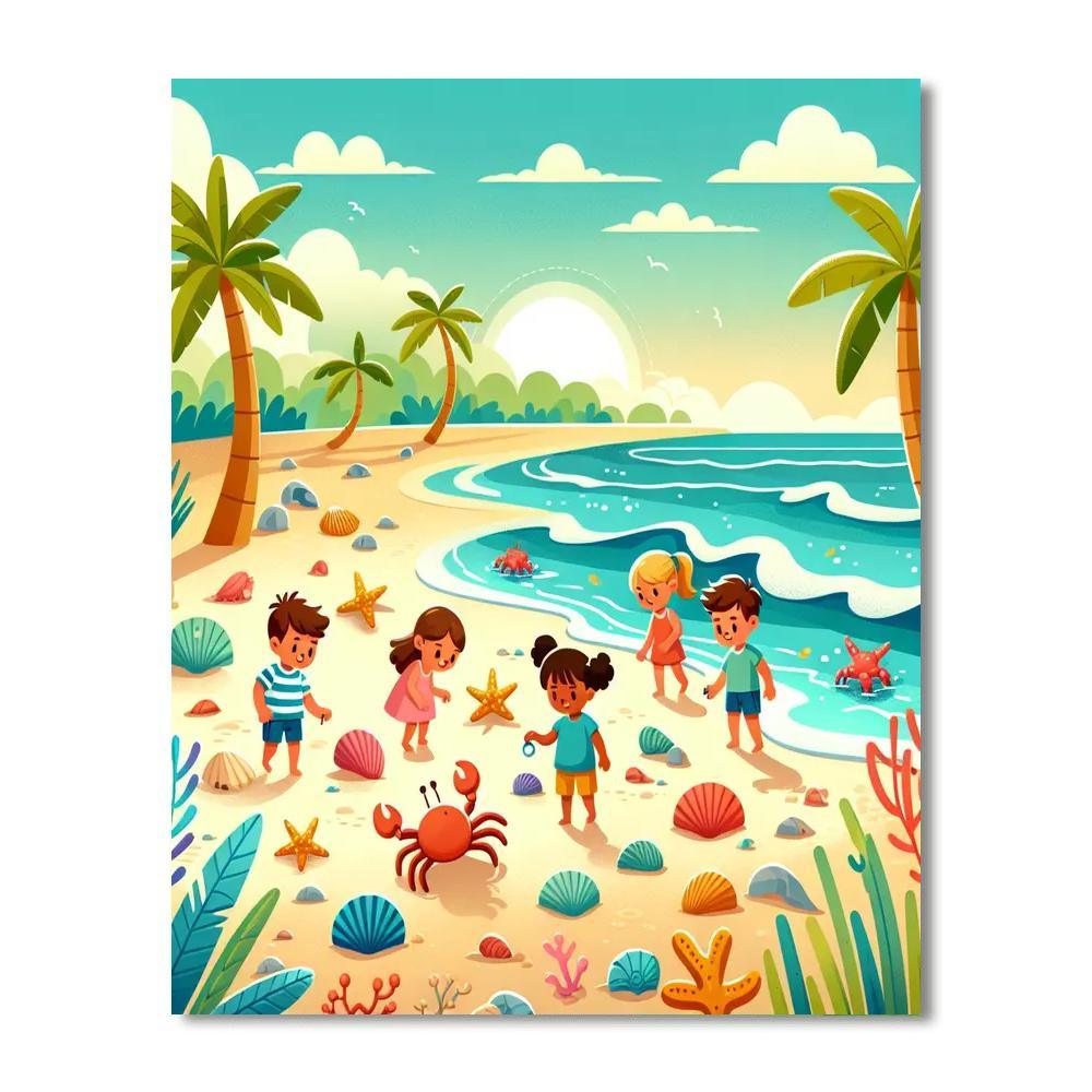 Tropical Beach Expedition Painting By Numbers Kit