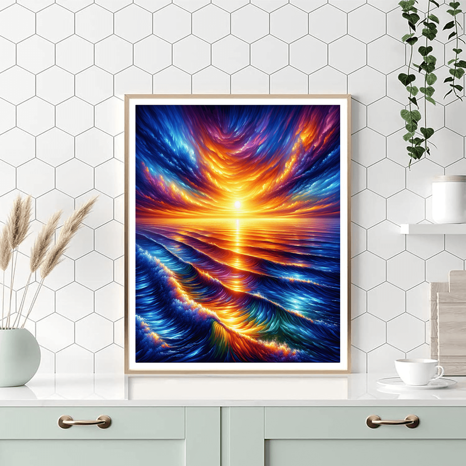 Dazzling Ocean Sunset Painting By Numbers Kit