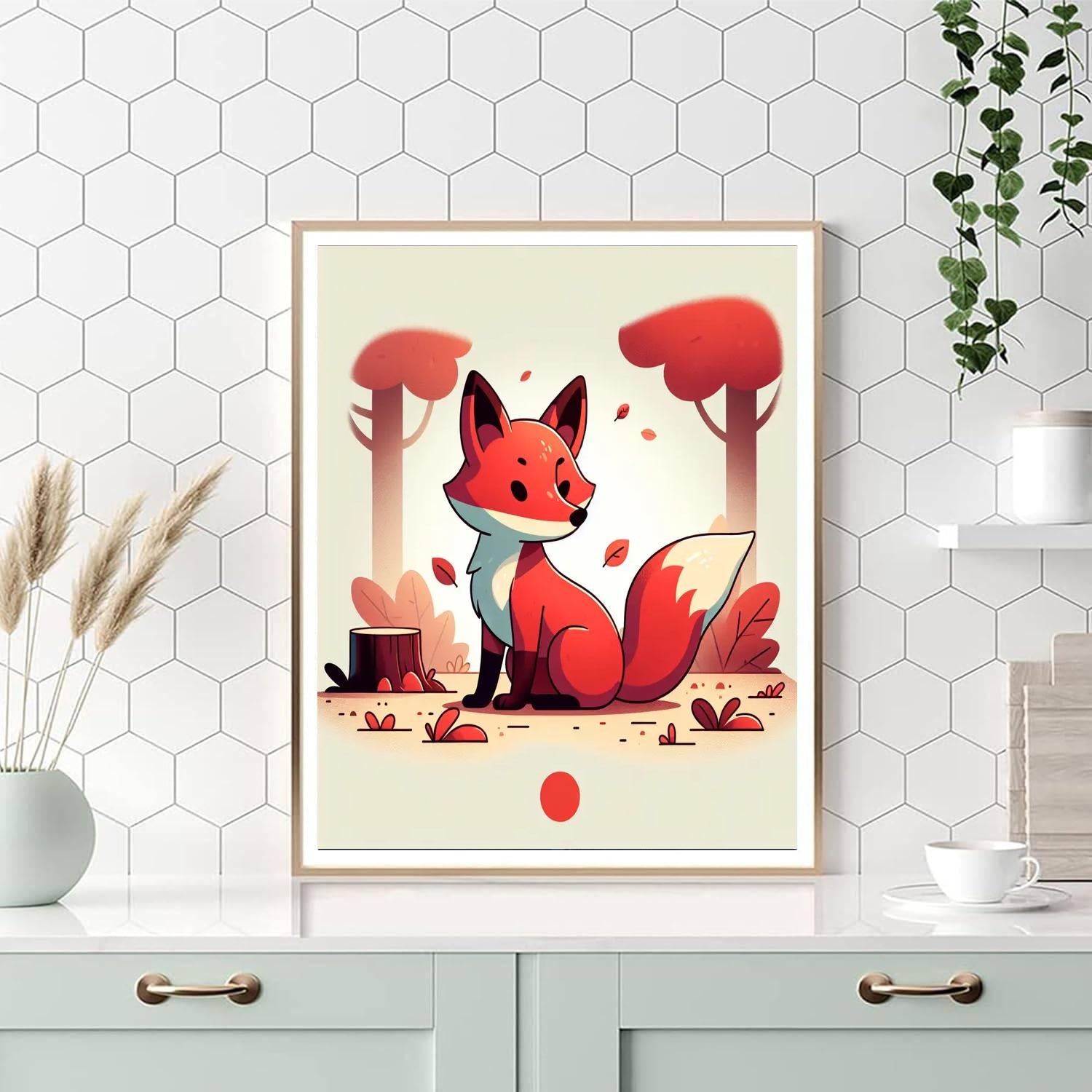 Radiant Red Fox Paint By Numbers Art