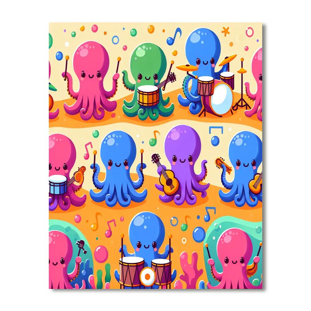 Octopus Orchestra Paint By Numbers