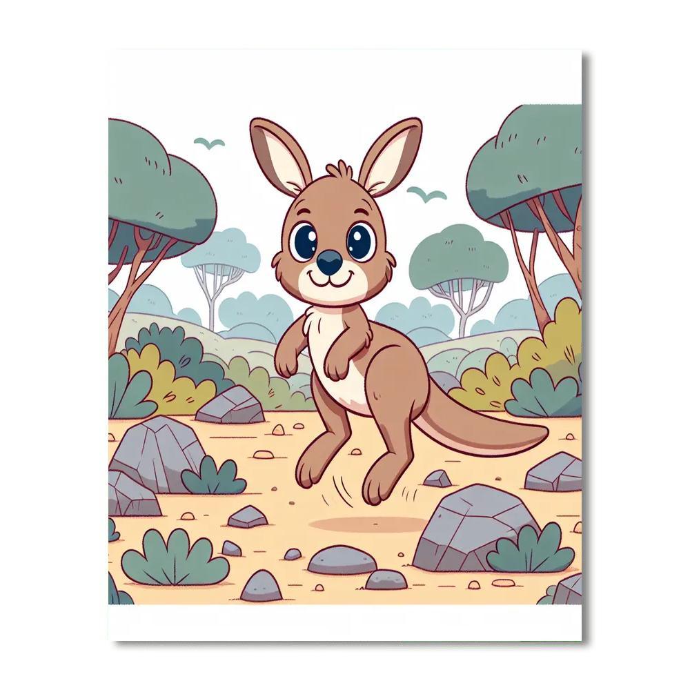 Kangaroo's Outback Quest Paint By Numbers