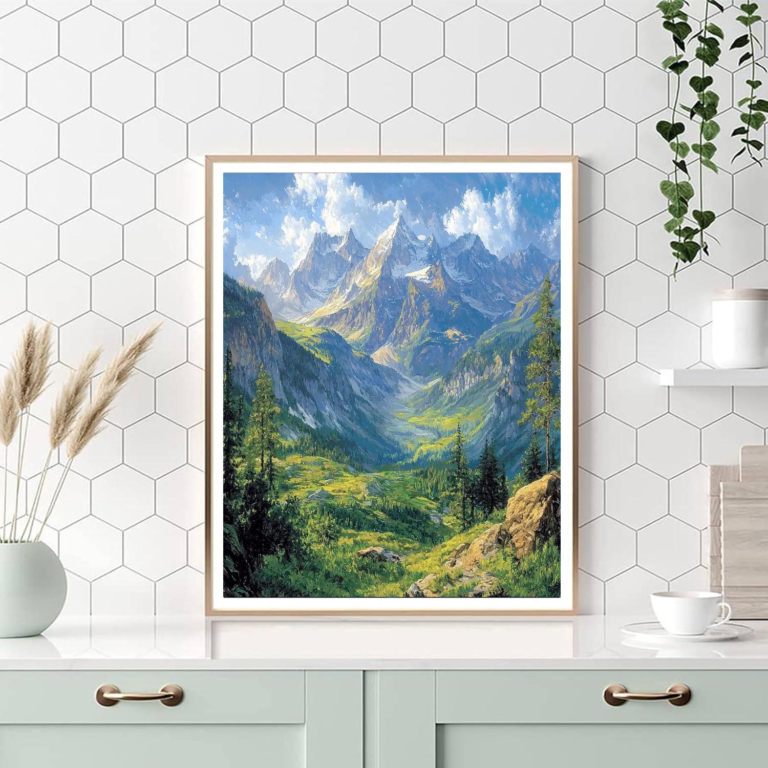 Albert Bierstadt Inspired Lush Wilderness  Painting By Numbers Kit