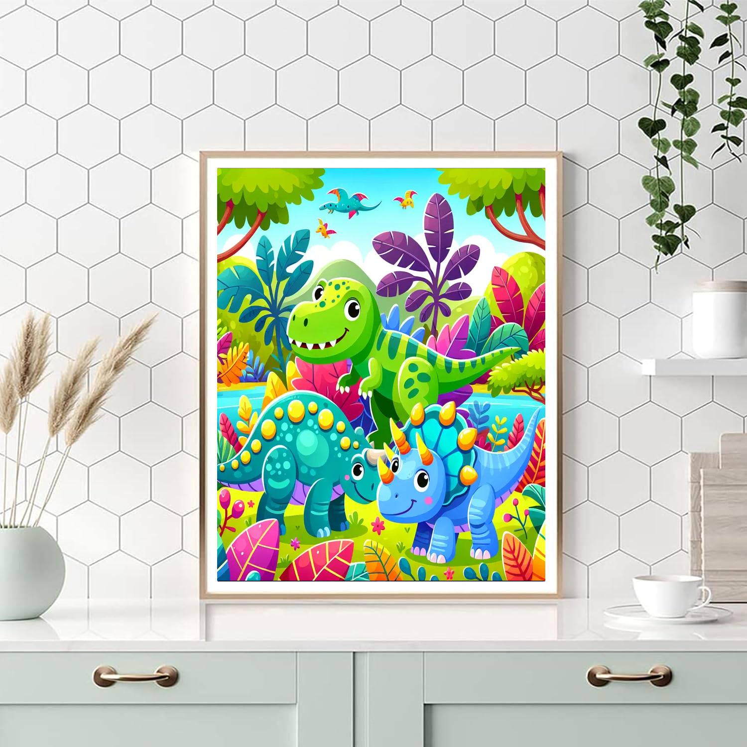 Exciting Dino Safari Numbered Painting Kits