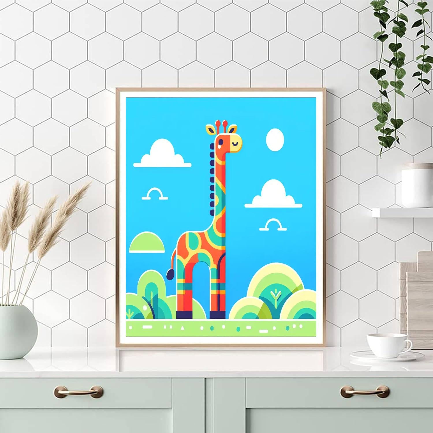 Gallant Giraffe Heights Painting Number Kit