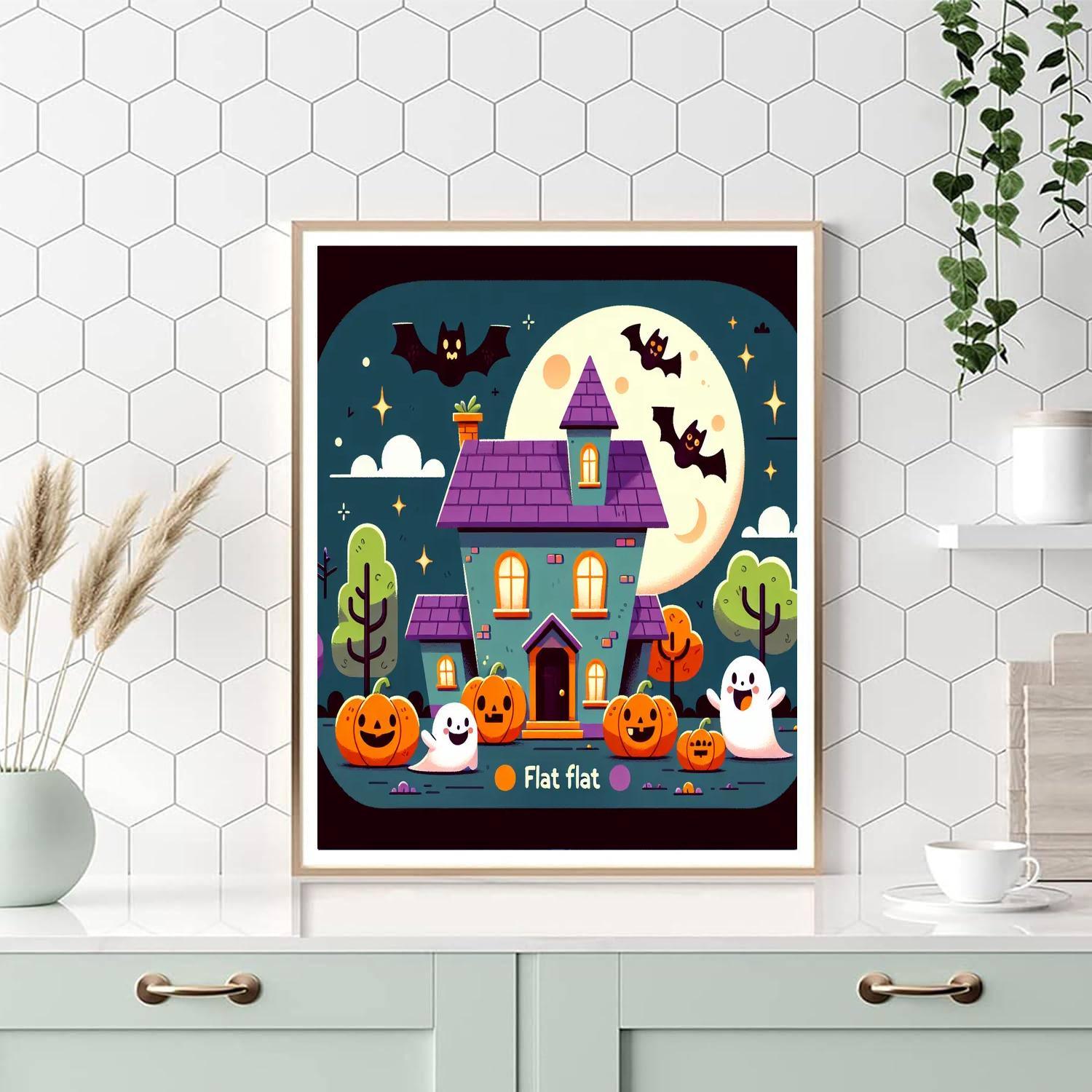 Spooky Halloween Adventure Paint By Numbers Art