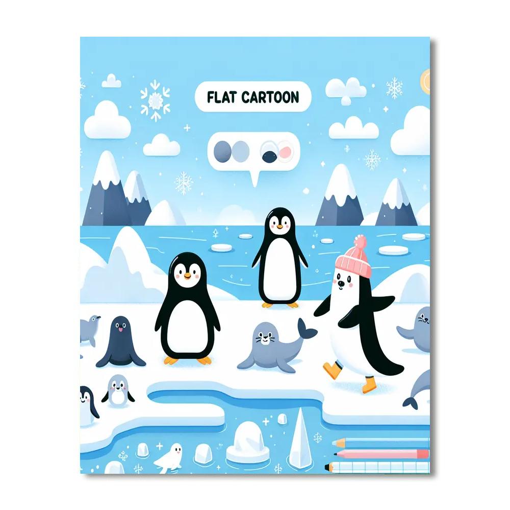 Polar Pals Playdate Painting By Numbers Kit
