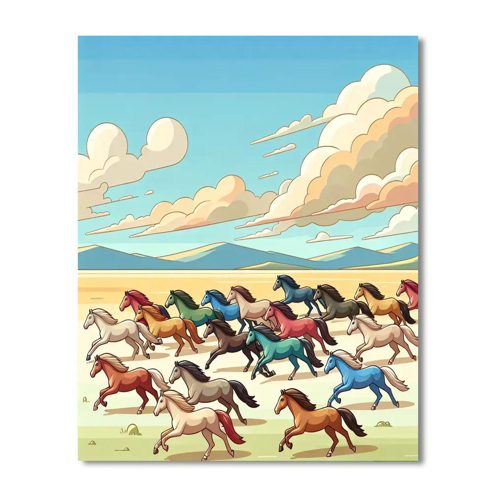 Harmony Of The Herd Paint By Color