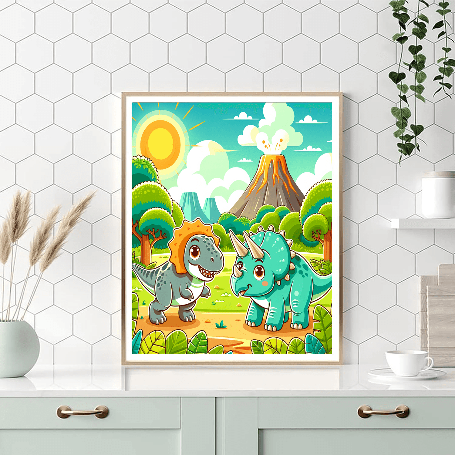 Exciting Dino Adventure Paint By Numbers
