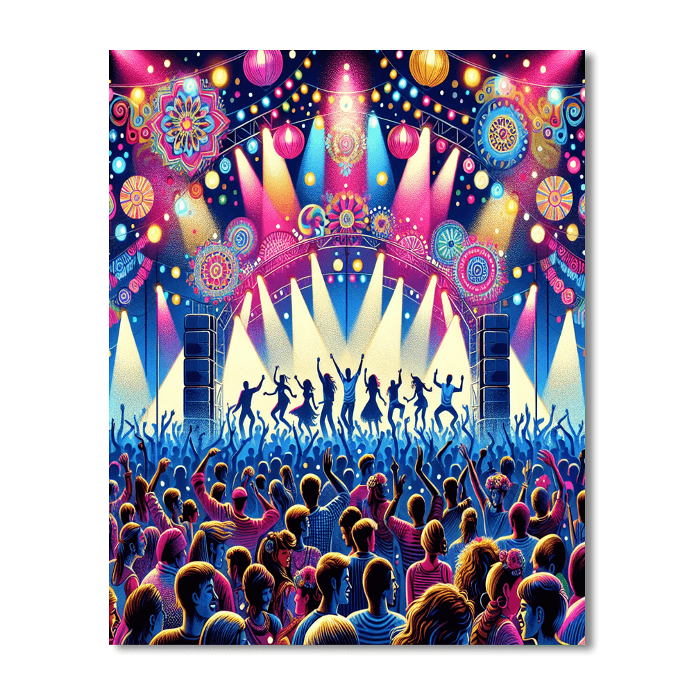 Dynamic Music Festival Painting By Numbers Kit