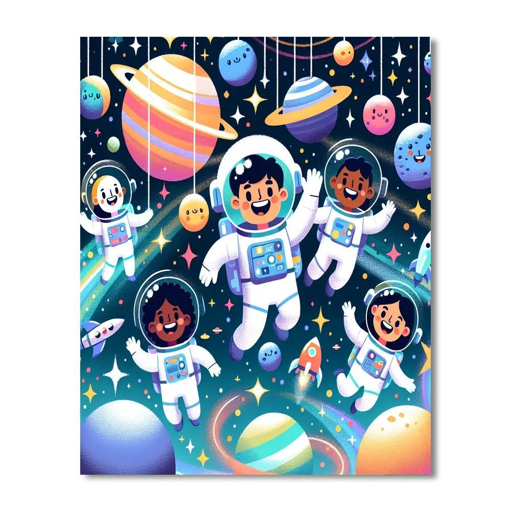 Exciting Space Journey Number Painting