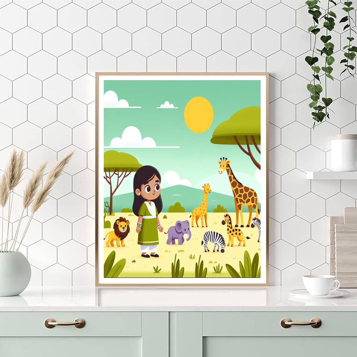 Savannah Animal Kingdom DIY Paint By Numbers