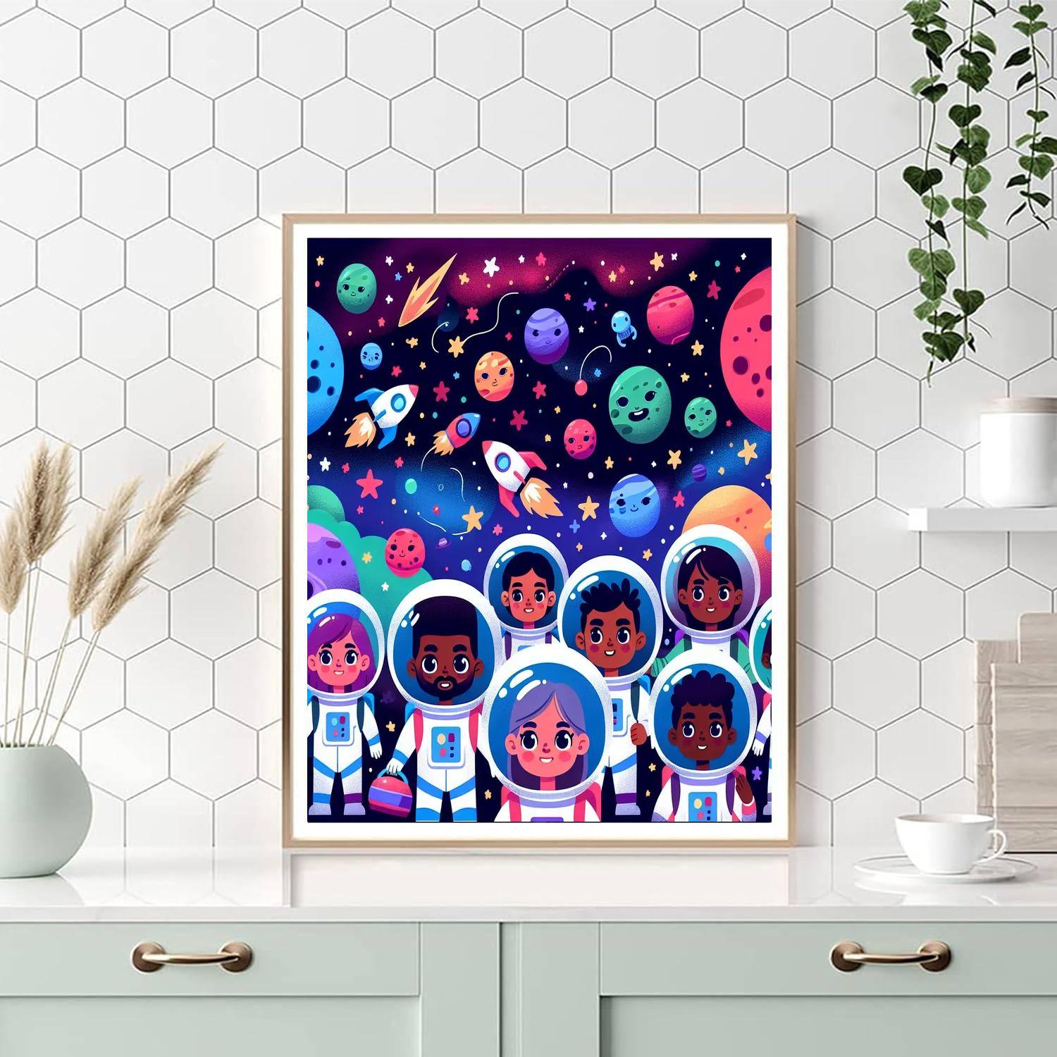 Space Galaxy Adventure Numbered Painting Kits