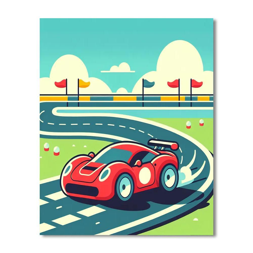 Dynamic Sports Car Painting By Numbers Kit