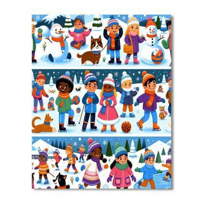Magical Winter Fun Numbered Painting Kits