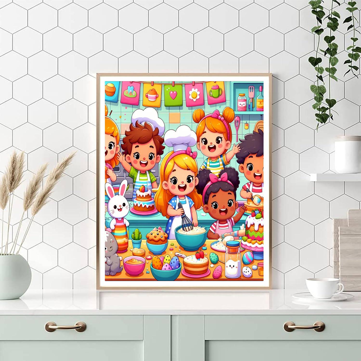 Baking With Friends Paint By Numbers Art