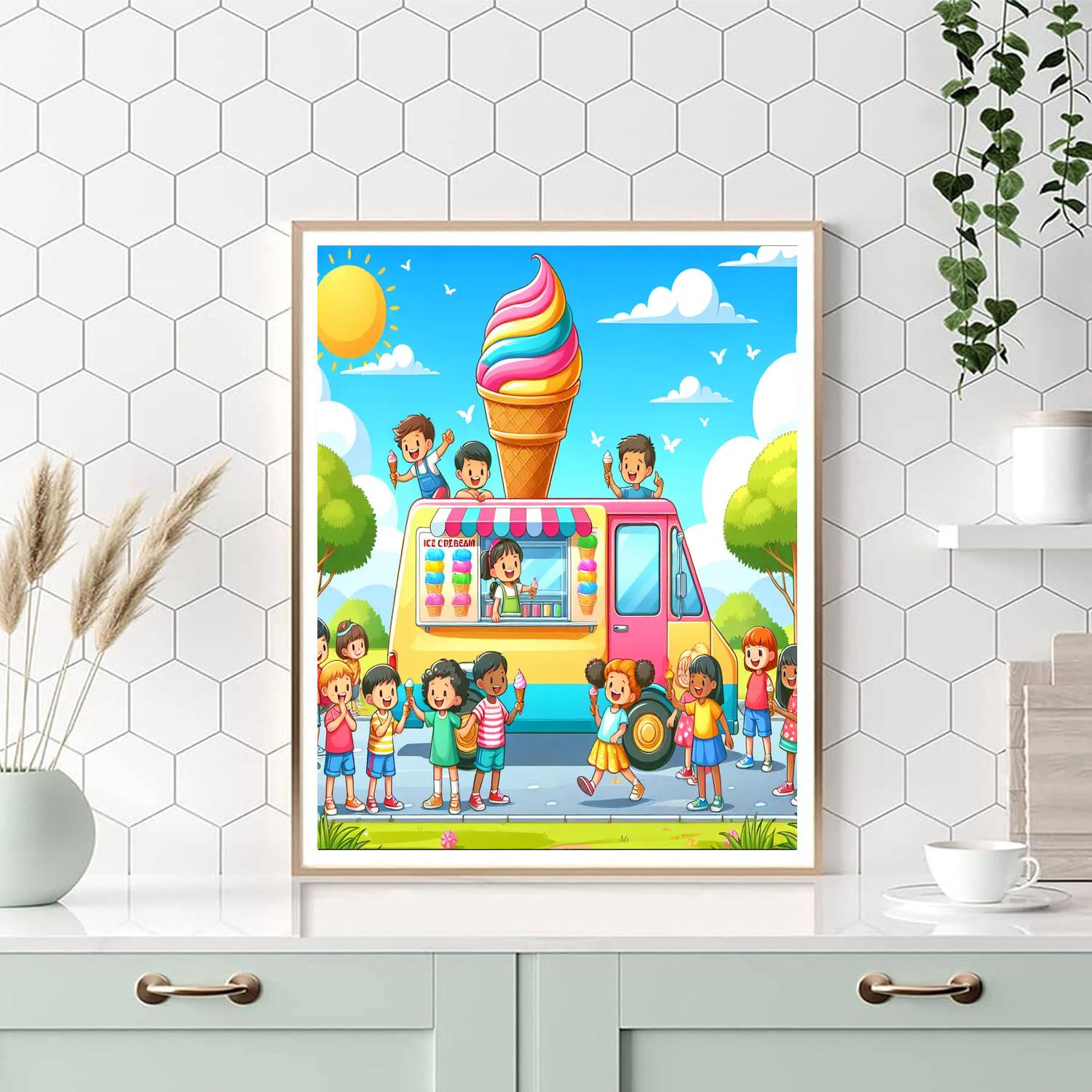 Ice Cream Truck Adventure Number Painting