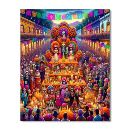 Dia De Los Muertos - Oaxaca Numbered Painting Kits