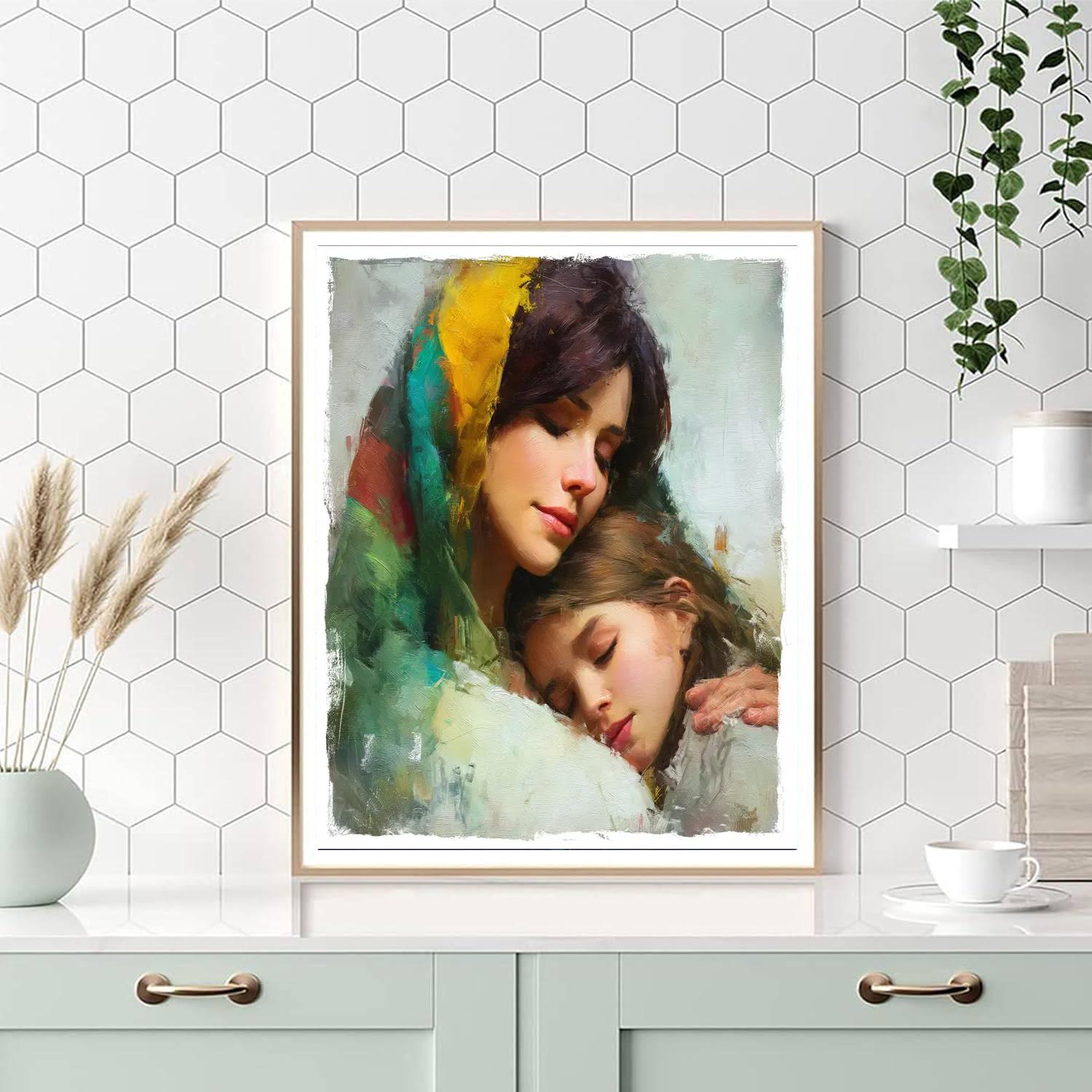 Sweet Moments Of Cuddle Painting Number Kit