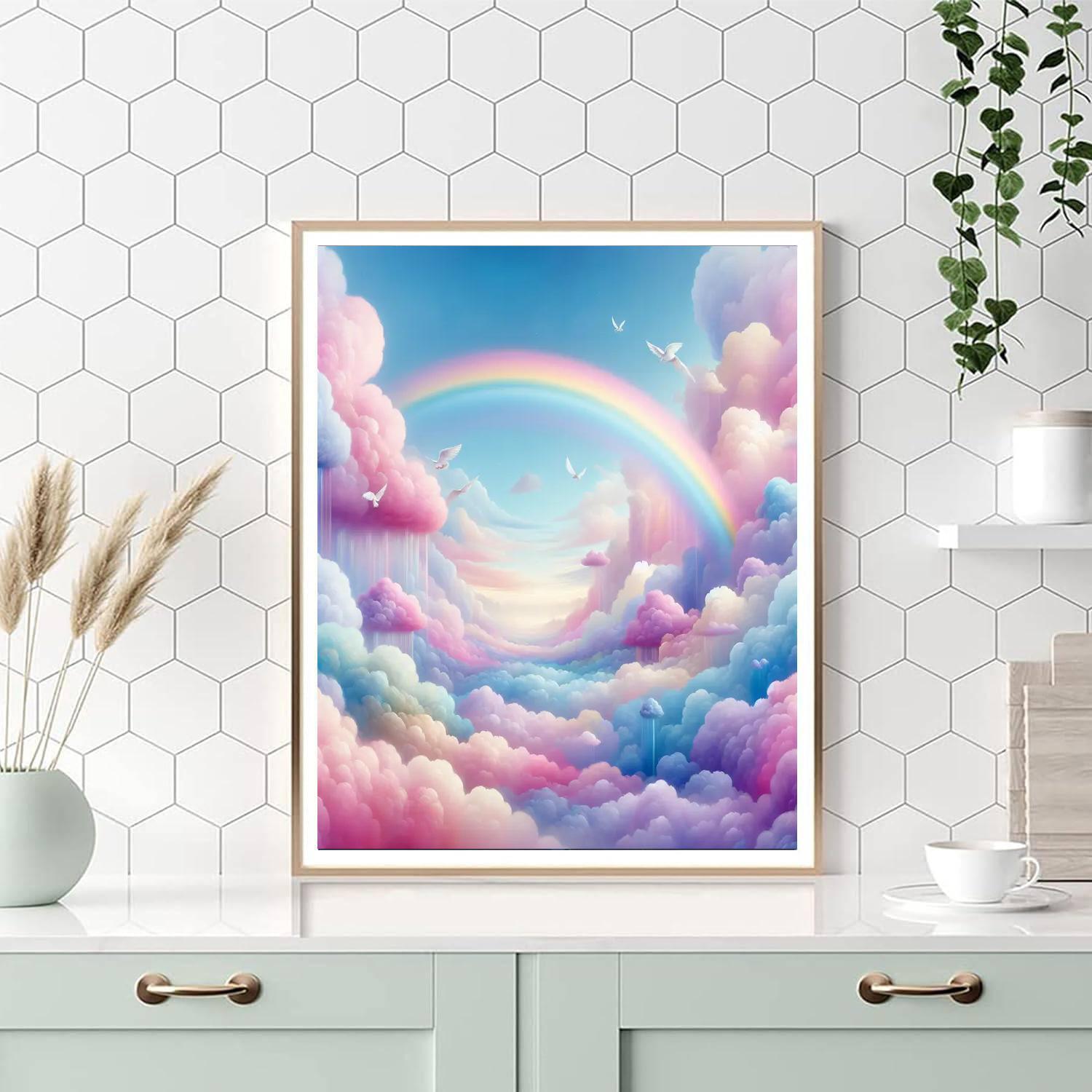 Pastel Rainbow Fantasy Painting Number Kit