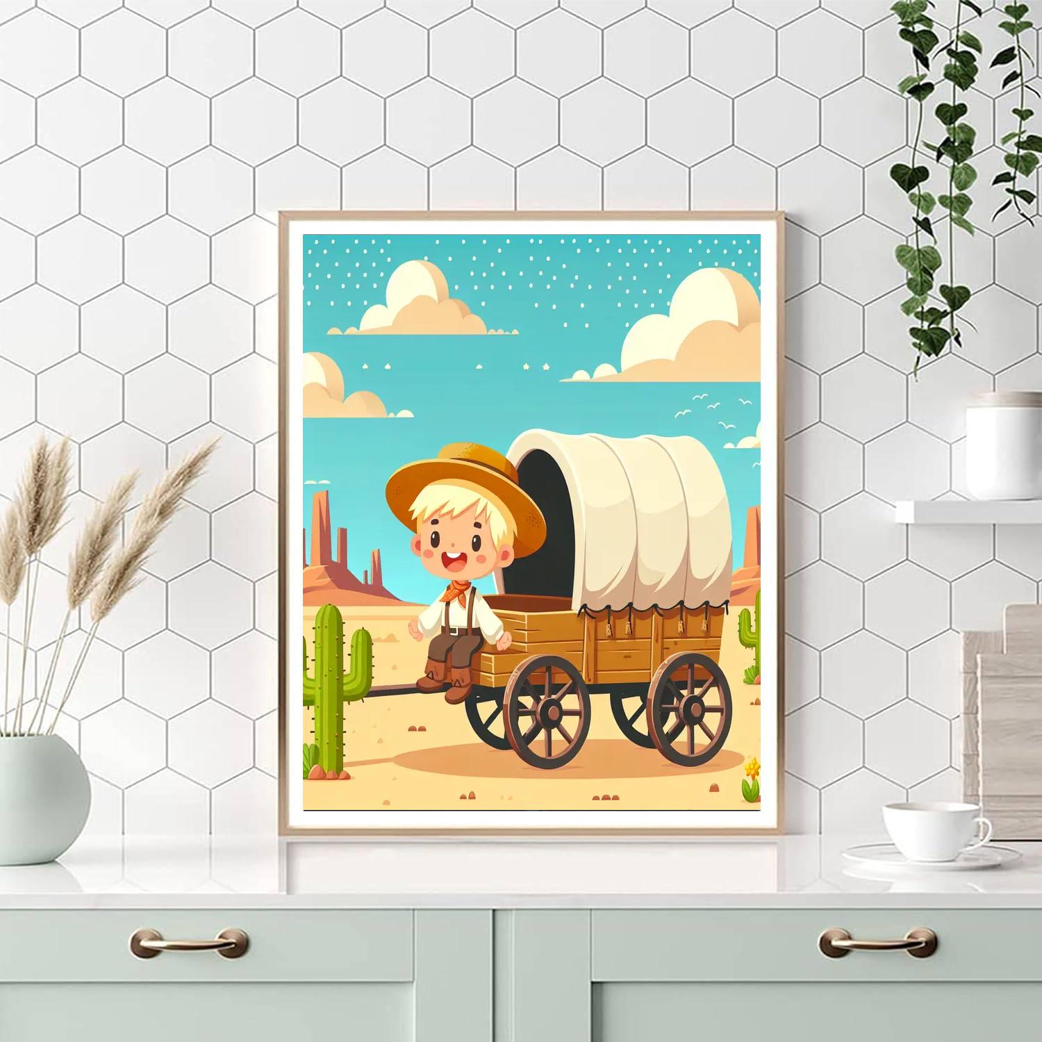 Wild West Pioneer Adventure DIY Paint By Numbers