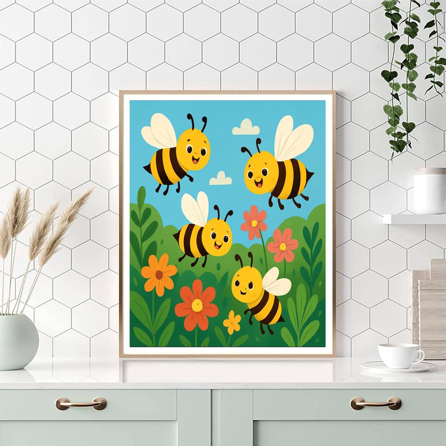 Adventurous Little Bees DIY Paint By Numbers
