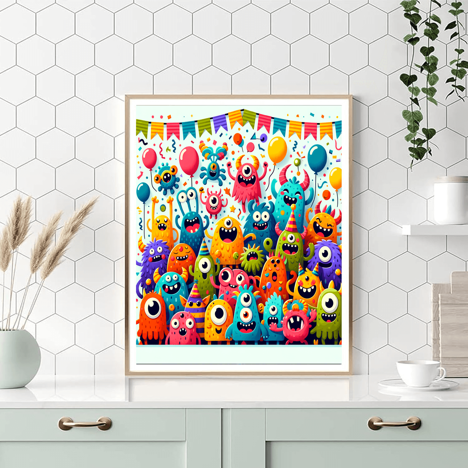 Merry Monsters Party DIY Paint By Numbers