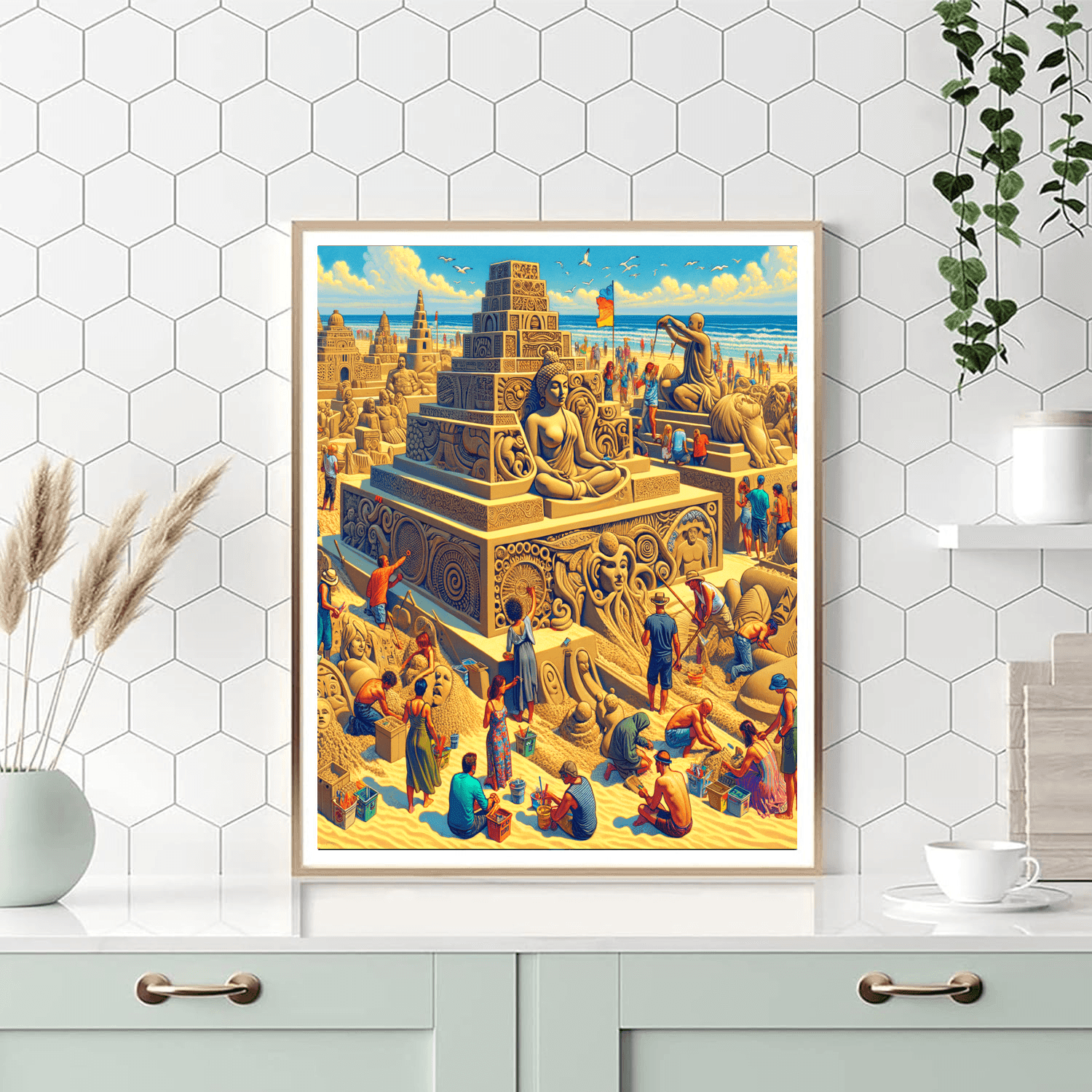 International Sand Sculpture Festival Painting By Numbers Kit