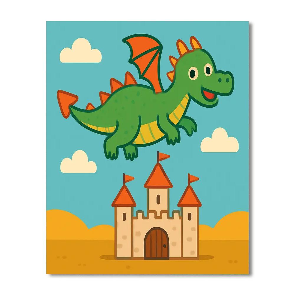 Mythical Dragon Land Painting By Numbers Kit