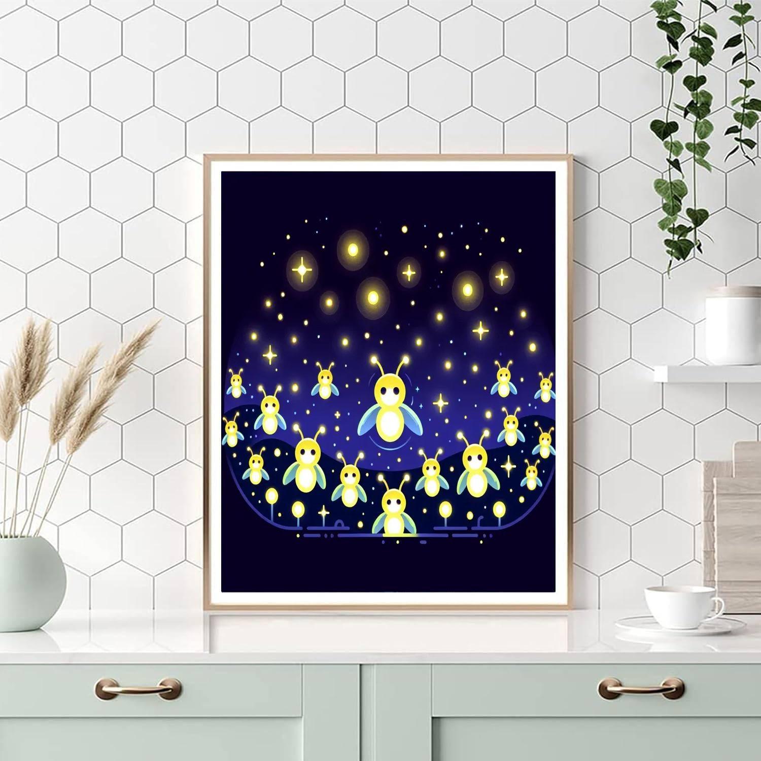 Brilliant Fireflies Paint By Numbers Art