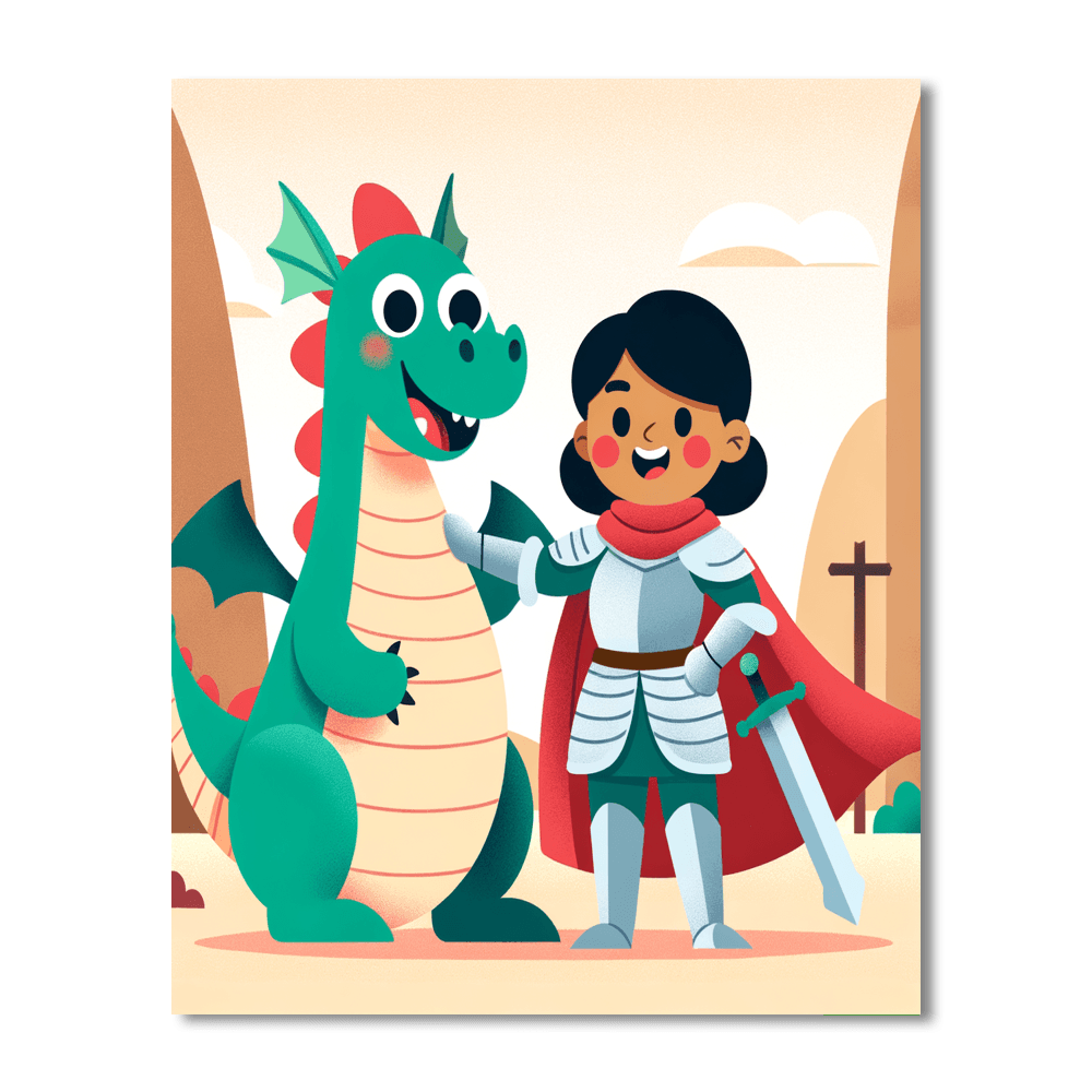 Courageous Knight Dragon Paint By Numbers Kits