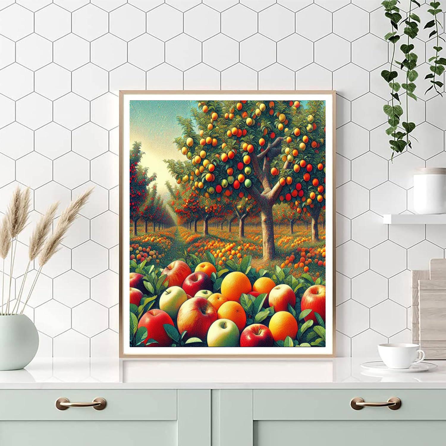 Delightful Fruit Orchard Paint By Numbers