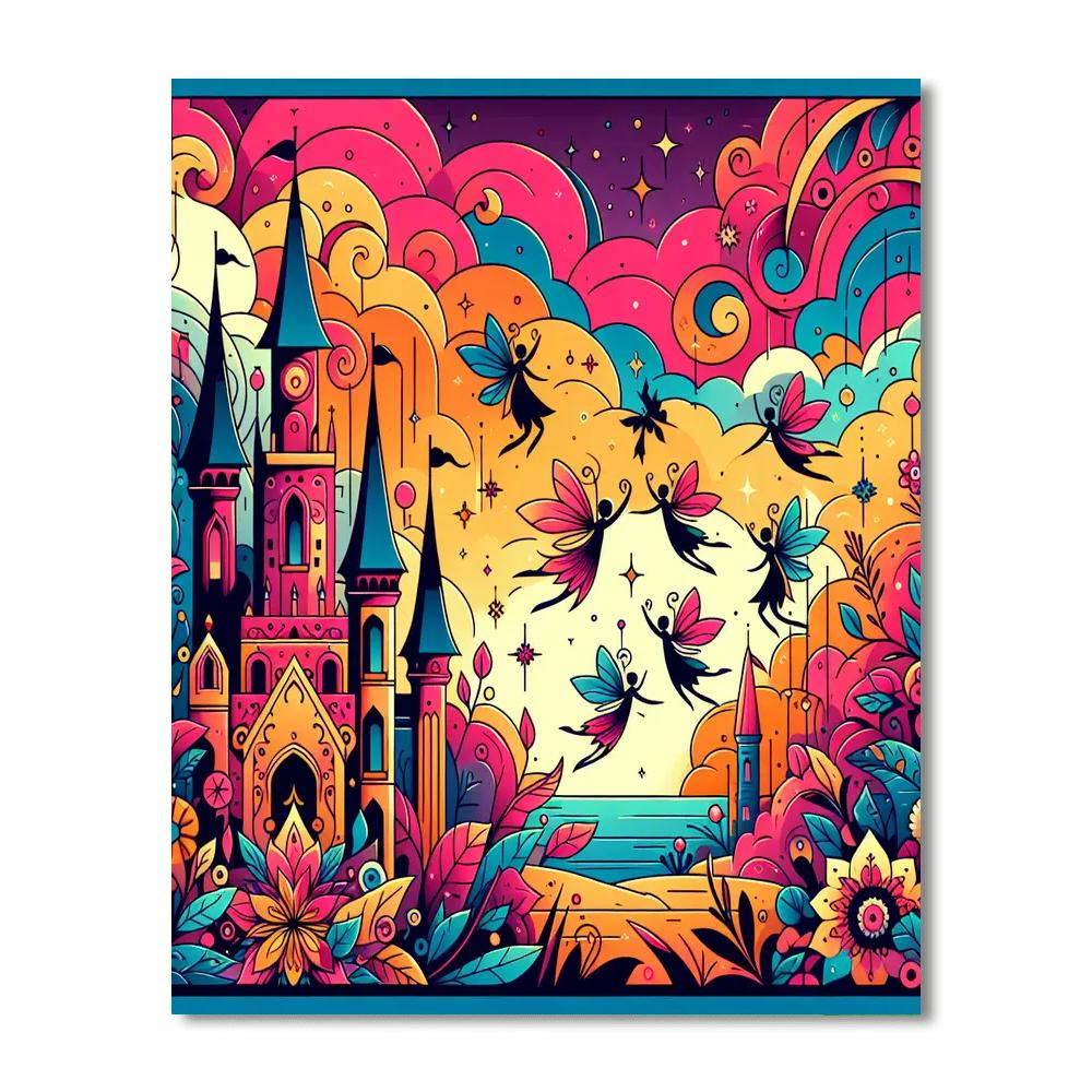 Colorful Fairy Tale Number Painting