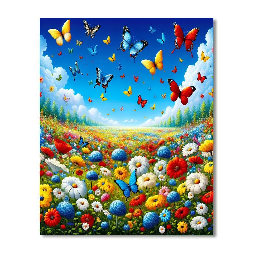 Charming Summer Meadow DIY Paint By Numbers