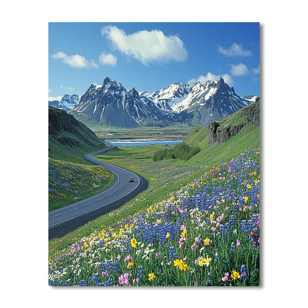 The Ring Road Of Iceland Number Painting