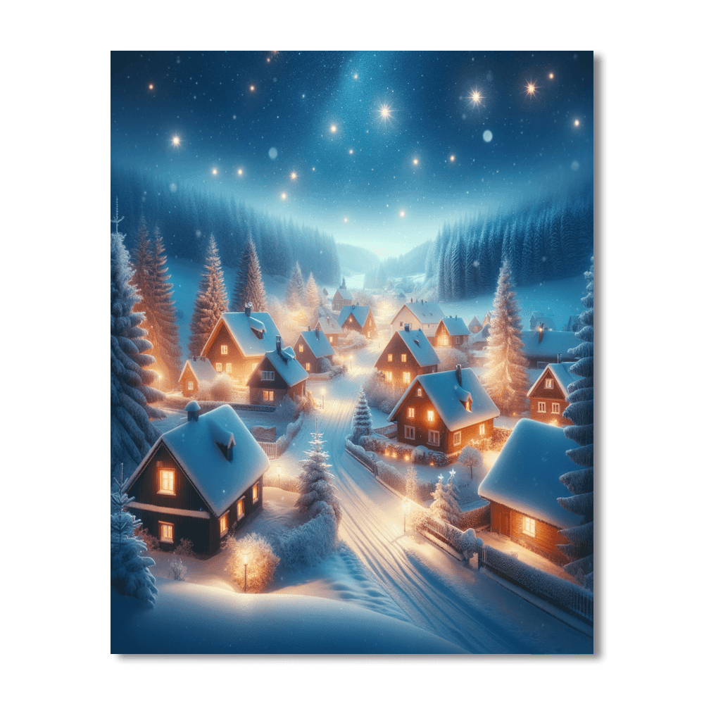 Magical Winter Night Paint By Color