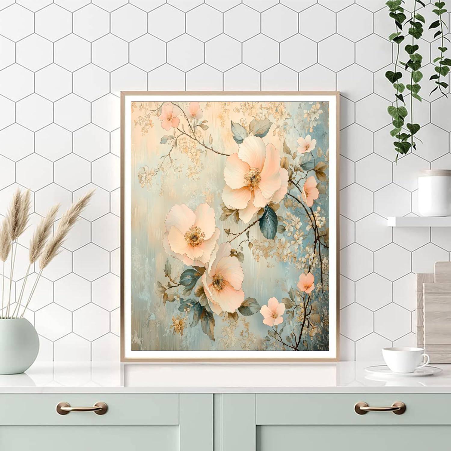 Alphonse Mucha Inspired Ethereal Garden Elegance  Paint By Numbers