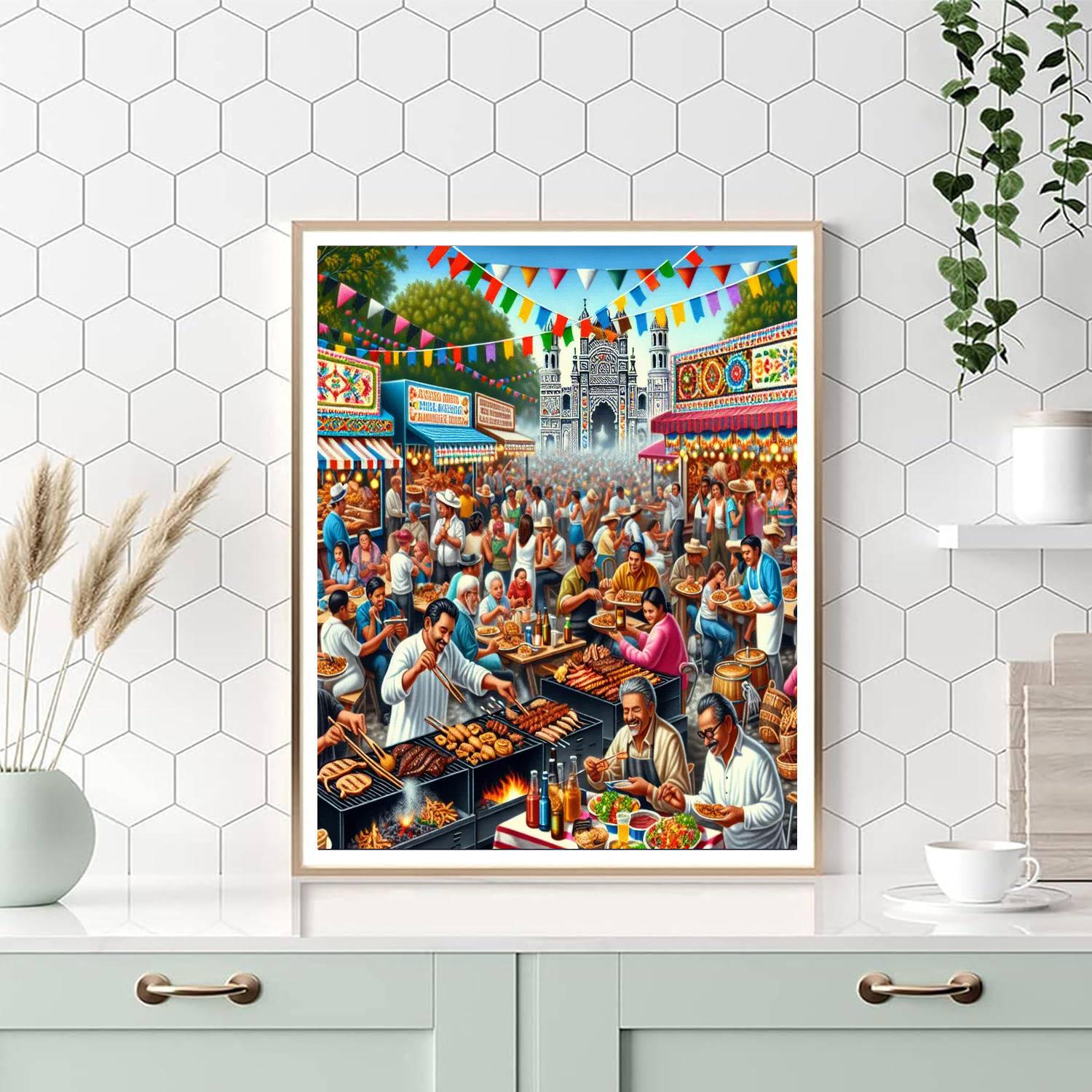 National Bbq Festival Paint By Numbers Art