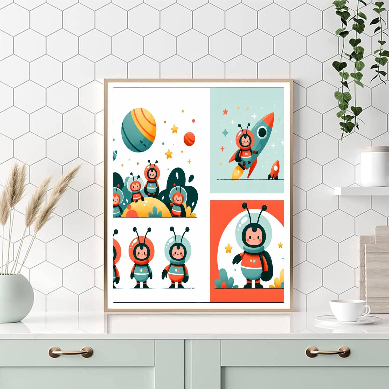 Astronaut Antics Ants Numbered Painting Kits