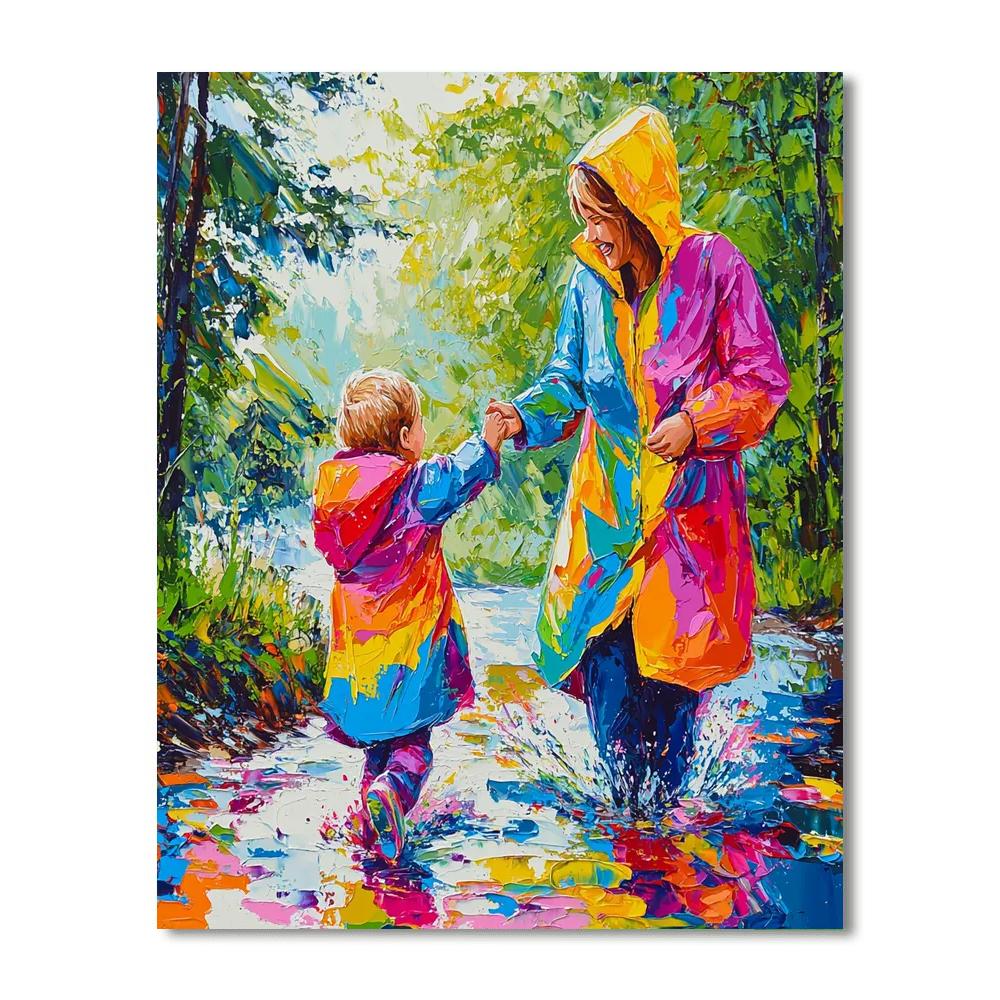 Joyful Dance In The Rain Paint By Numbers Kits