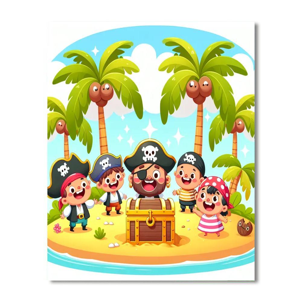 Treasure Hunt On The Island Paint By Number