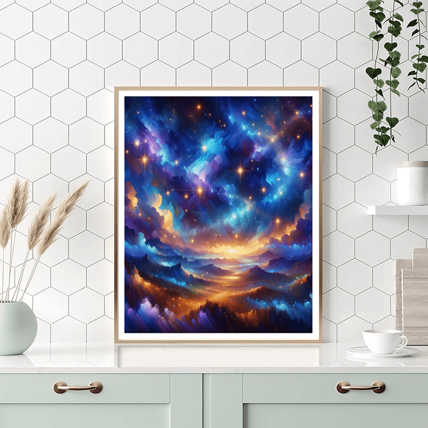 Dreamy Starry Nightscape Paint By Color