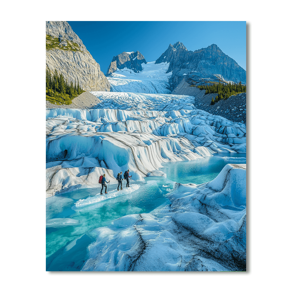 Patagonian Glacier Hike Painting Number Kit
